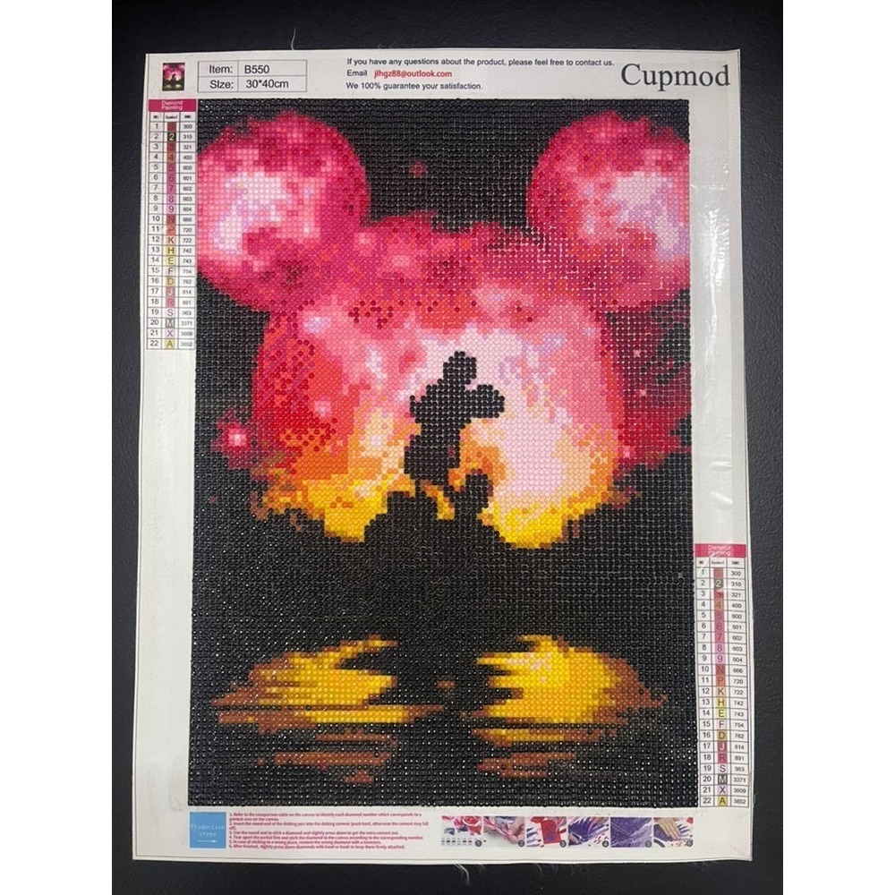 Finished Disney's Mickey Mouse Sunset Diamond Painting